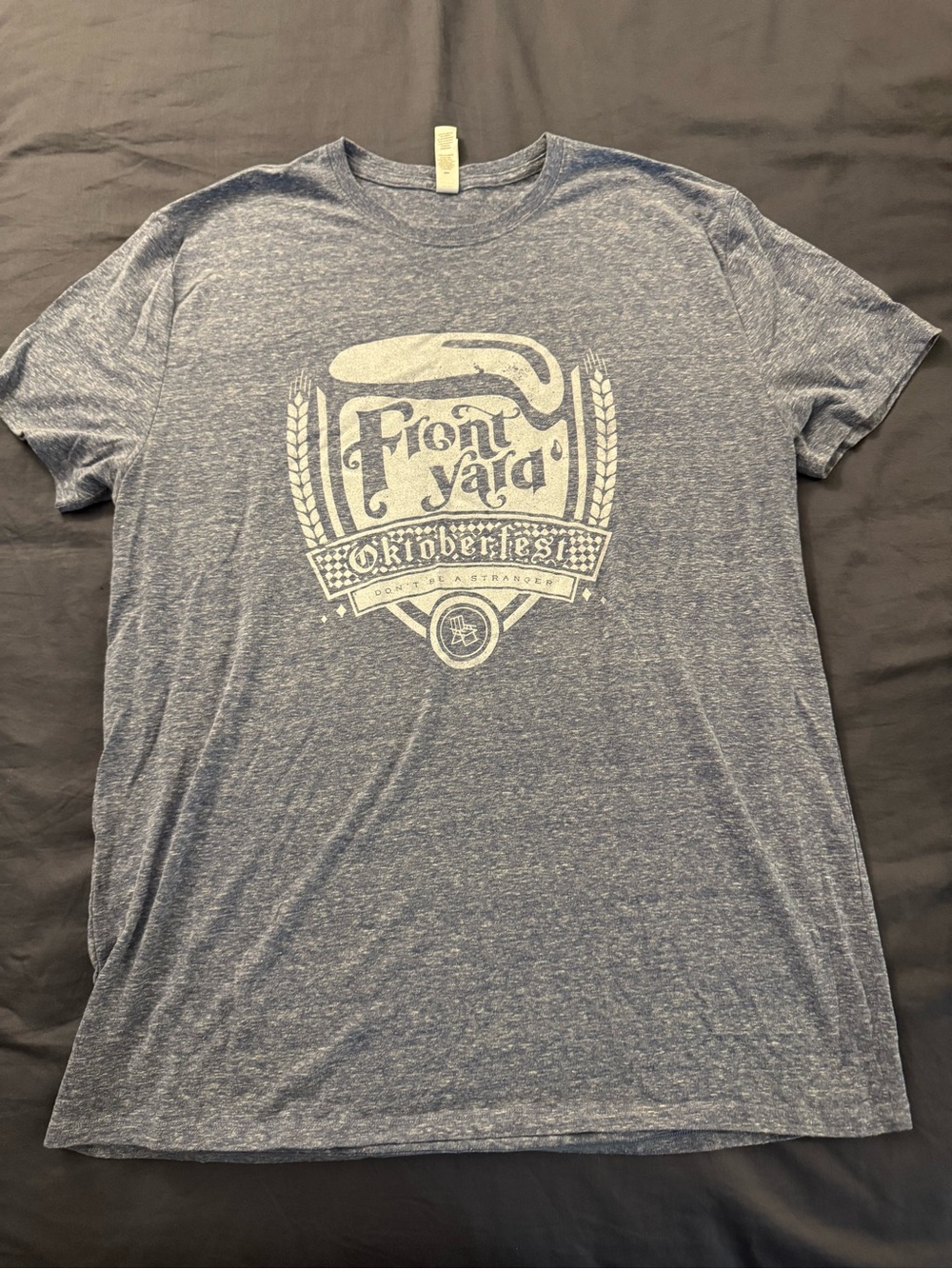 Front Yard Brewery Austin Spicewood Texas Oktoberfest Graphic Tee - Blue